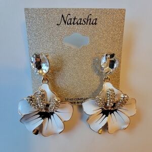 Natasha Floral Enamel Drop Earrings